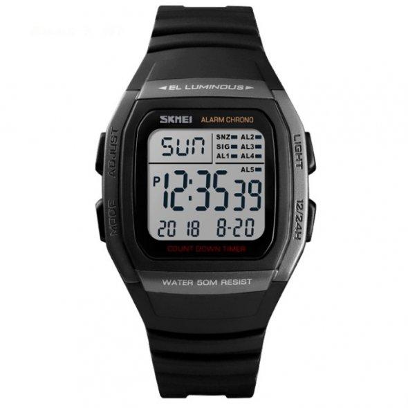 Мужские спортивные часы Skmei 1278 Черный - фото 1 - id-p900344312
