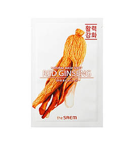 Тканинна маска для обличчя з екстрактом червоного женьшеню The Saem Natural Mask Sheet Red Ginseng 21 мл