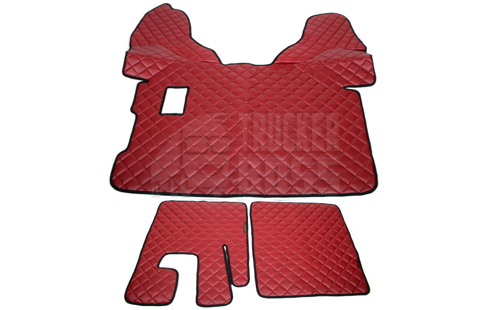 Коврики Еко-шкіра DAF XF105 Червоні МЕХАНІКА, фото 1