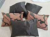 Комплект декоративних подушок Firanka Plants 40х40см 2шт 40х26см 3шт бронзовий і теракотовий (п_0207), фото 3