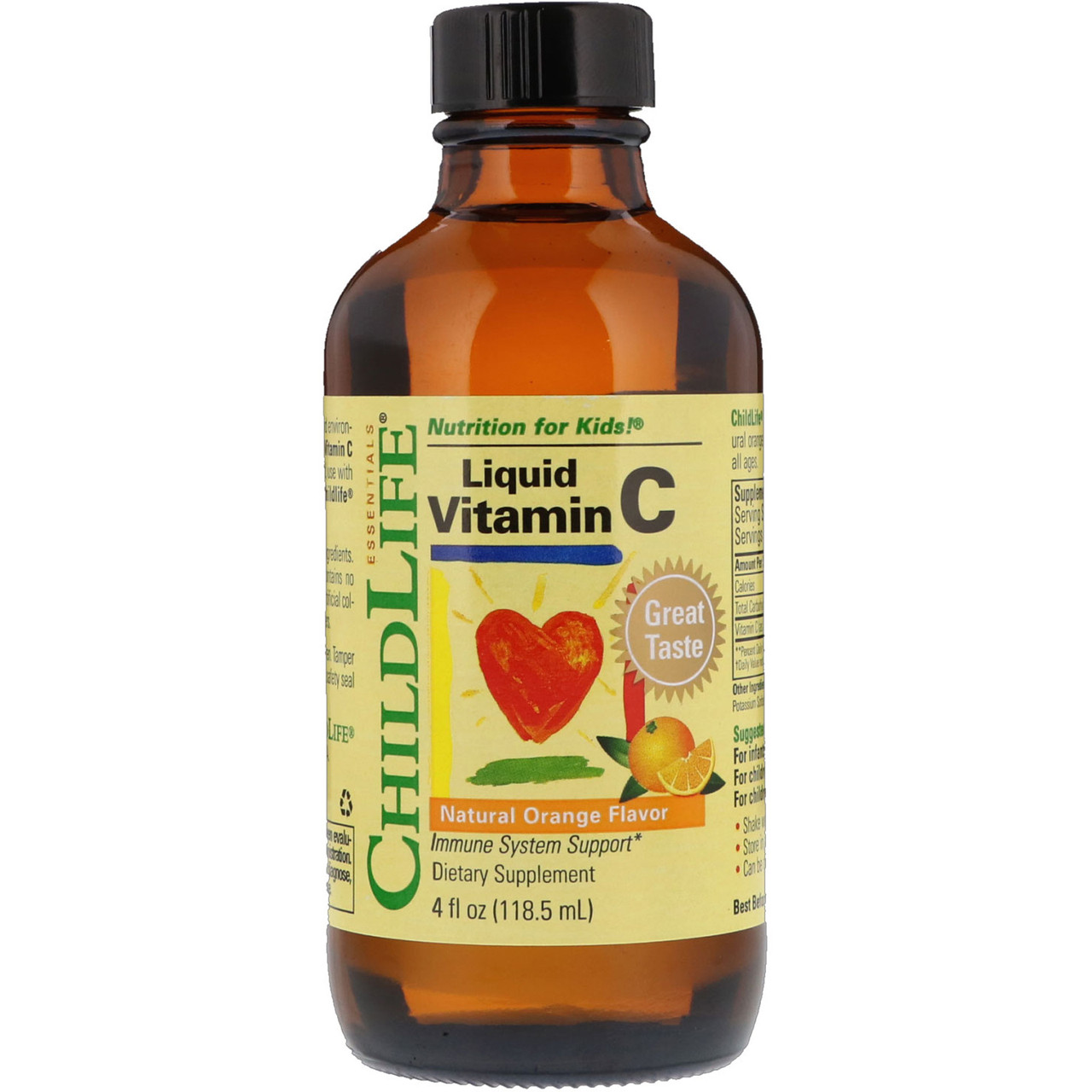 Вітамін С для дітей рідкий, ChildLife Liquid Vitamin C, 118,5 мл