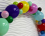 Арка з повітряних кульок (райдужна) /великі кульки/ + насос повітряних кульок, фото 3