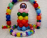 Гірлянда з повітряних кульок (райдужна) /маленькі кульки/ Насос для повітряних кульок в комплекті, фото 9
