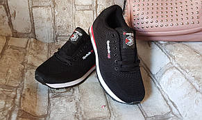 Жіночі,підліткові кросівки Reebok,Рібок,чорні з червоним, фото 2
