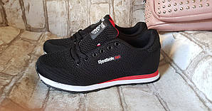 Жіночі,підліткові кросівки Reebok,Рібок,чорні з червоним, фото 2