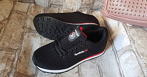 Жіночі,підліткові кросівки Reebok,Рібок,чорні з червоним, фото 2