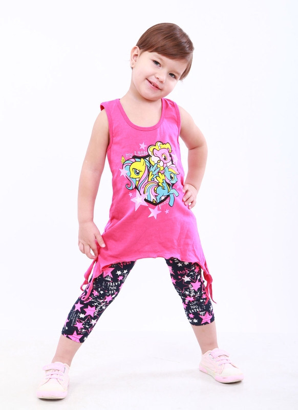 Літній комплект для дівчаток майка і лосіни, фото 1
