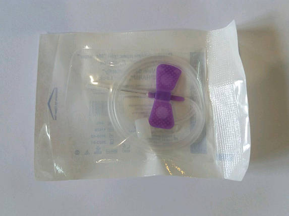 Катетер "Бабочка" (Метелик) ALEXPHARM 24G (фіолетовий), фото 3
