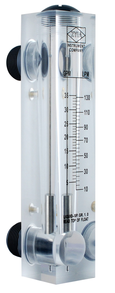 Ротаметр для воды (10-130 л/мин) панельный 1" FM 30 - фото 2 - id-p231115859