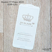 Захисне скло для Huawei Y7 Prime 2018 (LND-L21), Full Glue