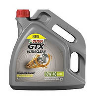 Castrol GTX ULTRACLEAN 10W-40 4л A3/B4 API SL/CF Моторное масло