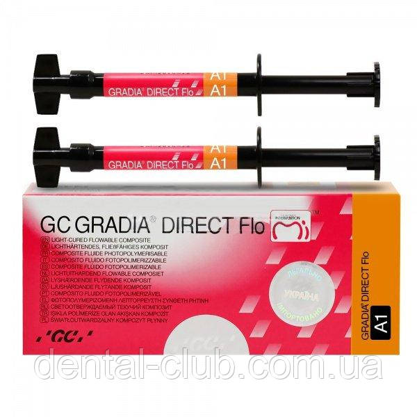 GRADIA DIRECT Flo шприц , 2x1.5 м, насадки, відтінок - A1