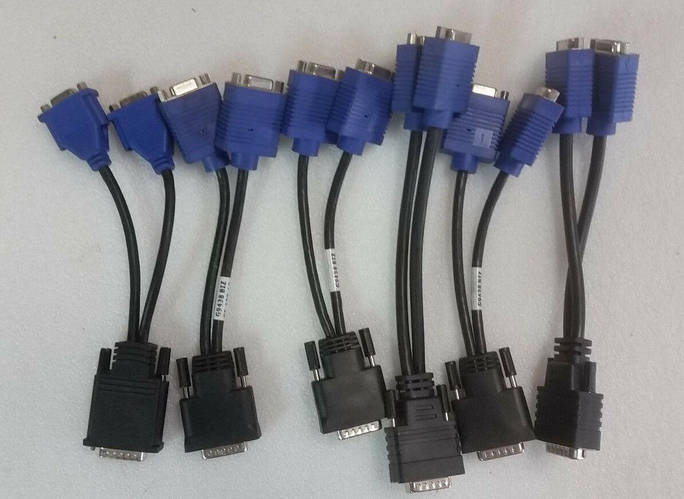 Кабель переходник DMS-59 (DMS 59) на два VGA для видеокарты! (ID ...