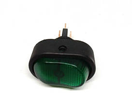 Клавіша овальна з підсвічуванням зелений