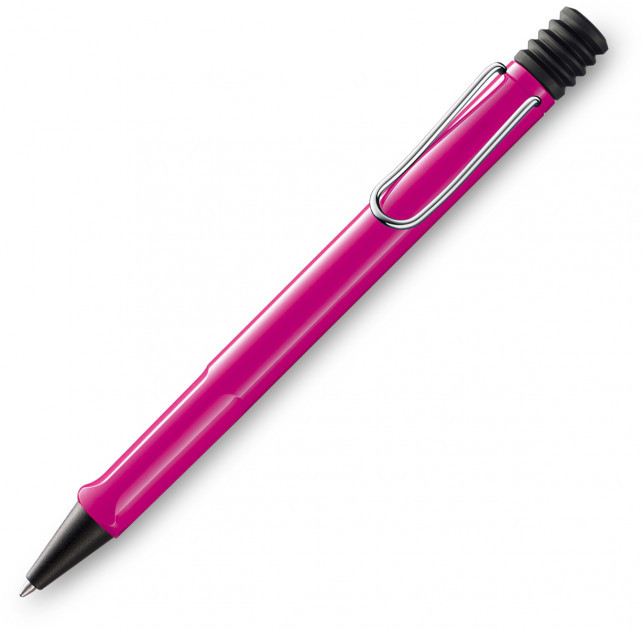 Ручка кулькова Lamy Safari рожева стрижень M16 синій (4014519654308)