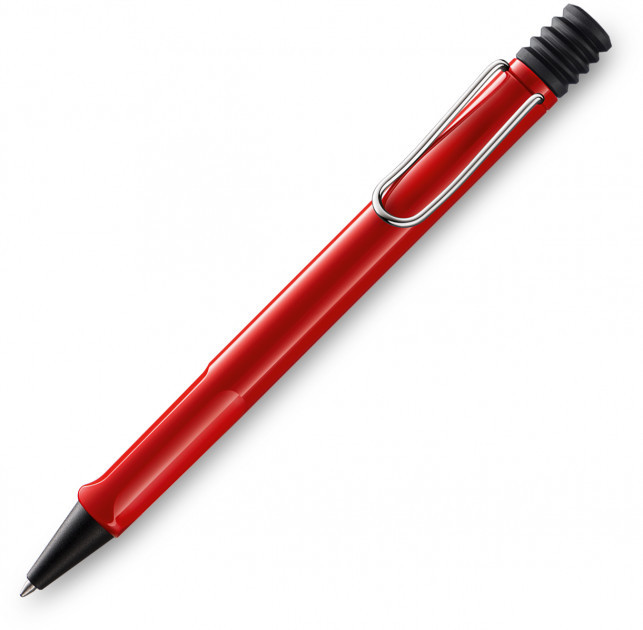 Ручка кулькова Lamy Safari червона стрижень M16 синій (4014519272434)