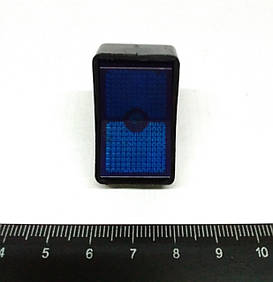 Клавіша прямокутна з підсвічуванням синій