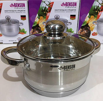 Каструля з кришкою нержсталь 2.5 л BN-218 (6)