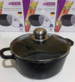 Каструля з кришкою мармур 2.2 л BN-305 (8)