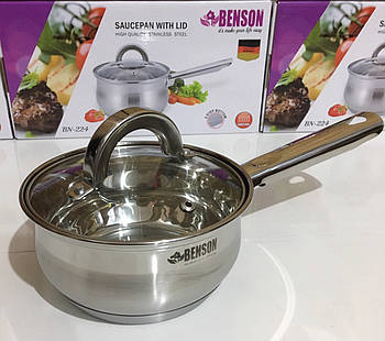 Ківш із кришкою,нержсталь 1л BN-224 (8)