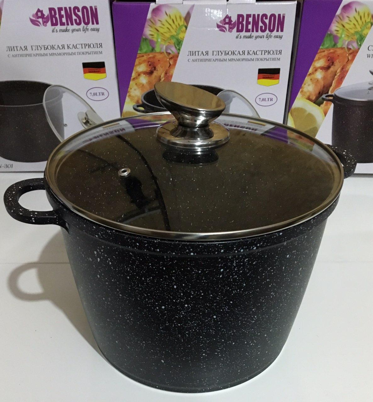 Каструля з кришкою мармур 7 л BN-301 (4), фото 1