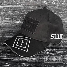 Бейсболка 5.11 Tactical чорна "+"