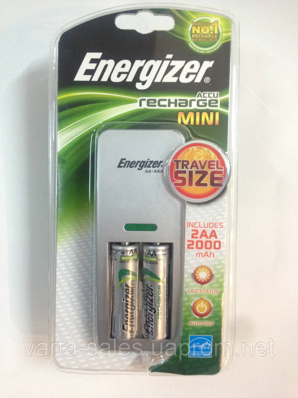 Зарядное устройство Energizer Mini 2xAA 2000 mAh - фото 1 - id-p83266306