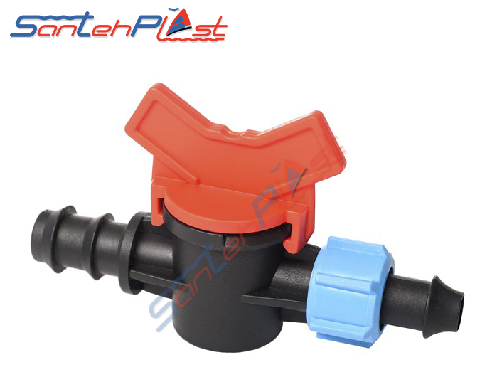 Кран стартовий з підтиском для краплинної трубки Santehplast КСП 16