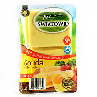 Сыр в пластинках Gouda Swiatowid (Гауда ) без консервантов 300г Польша
