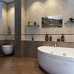 Плитка облицювальна глянсова для стін ванних кімнат BAMBOO
