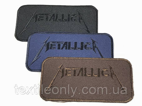 Нашивка Metallica колір сірий 120x60 мм, фото 3