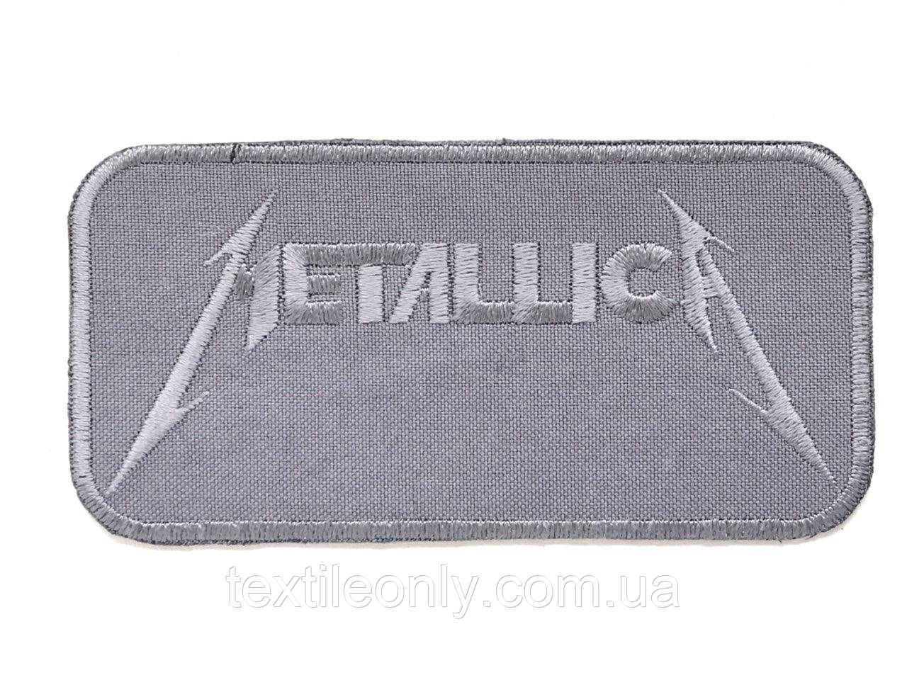 Нашивка Metallica колір сірий 120x60 мм