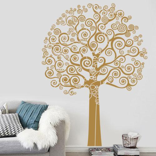Інтер'єрна наклейка на шпалери Дерево життя (наклейки дерева для декору стін) глянсова 1000х1300 мм
