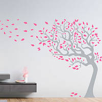 Вінілова наклейка Могутнє дерево (наклейки дерева для декору стін) глянсова 840х1000 мм