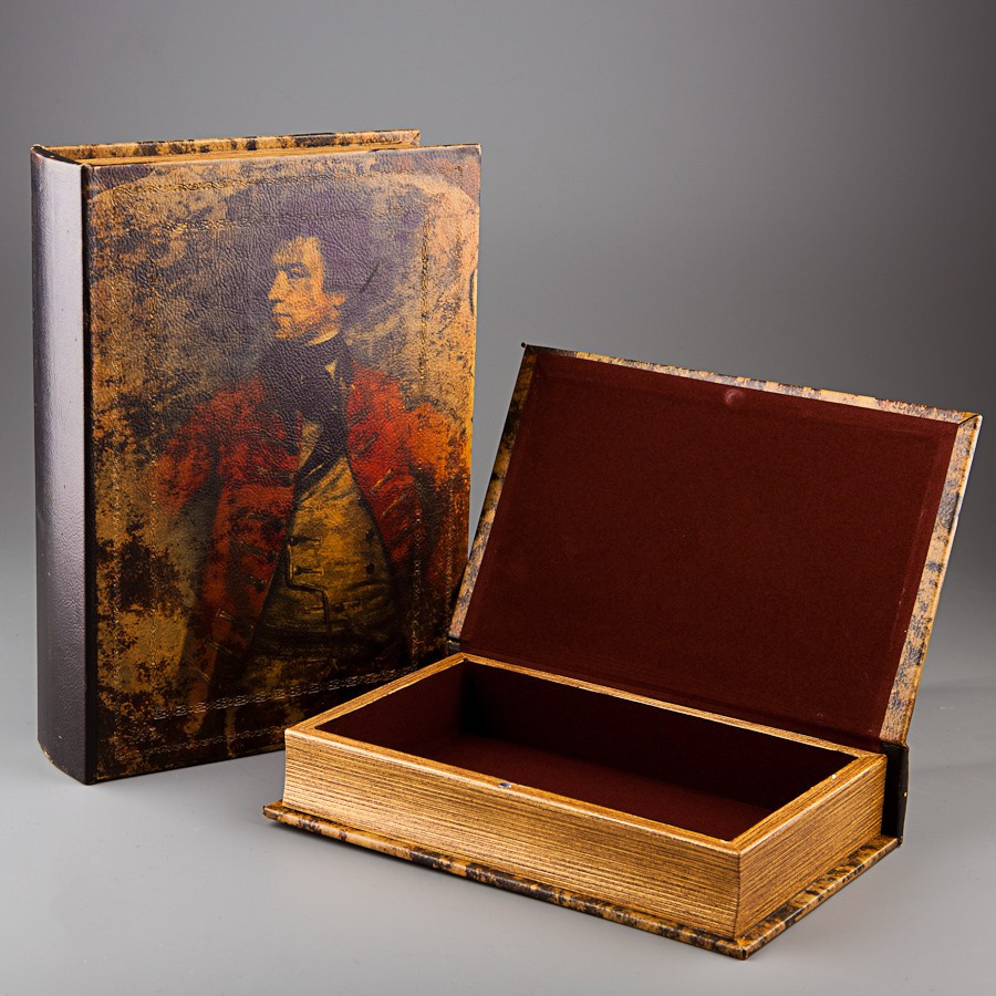 Книга-шкатулка Veronese Французькийуз 22х31х7 см 00BR-9001 KSH обробка шкірозамінника