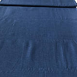 Льон кольору темно-синій джинс, ширина 150 см, фото 3