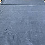 Льон колір світло-синій джинс, ширина 150 см, фото 2