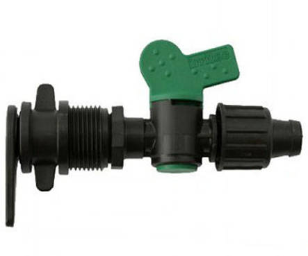 Кран стартовий для стрічки крапельного поливу під шланг Лейфлет (LAY FLAT) Irtech, фото 2