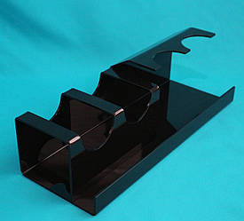 Акрилову стійка для хот-догів з 4 відділеннями в чорному кольорі