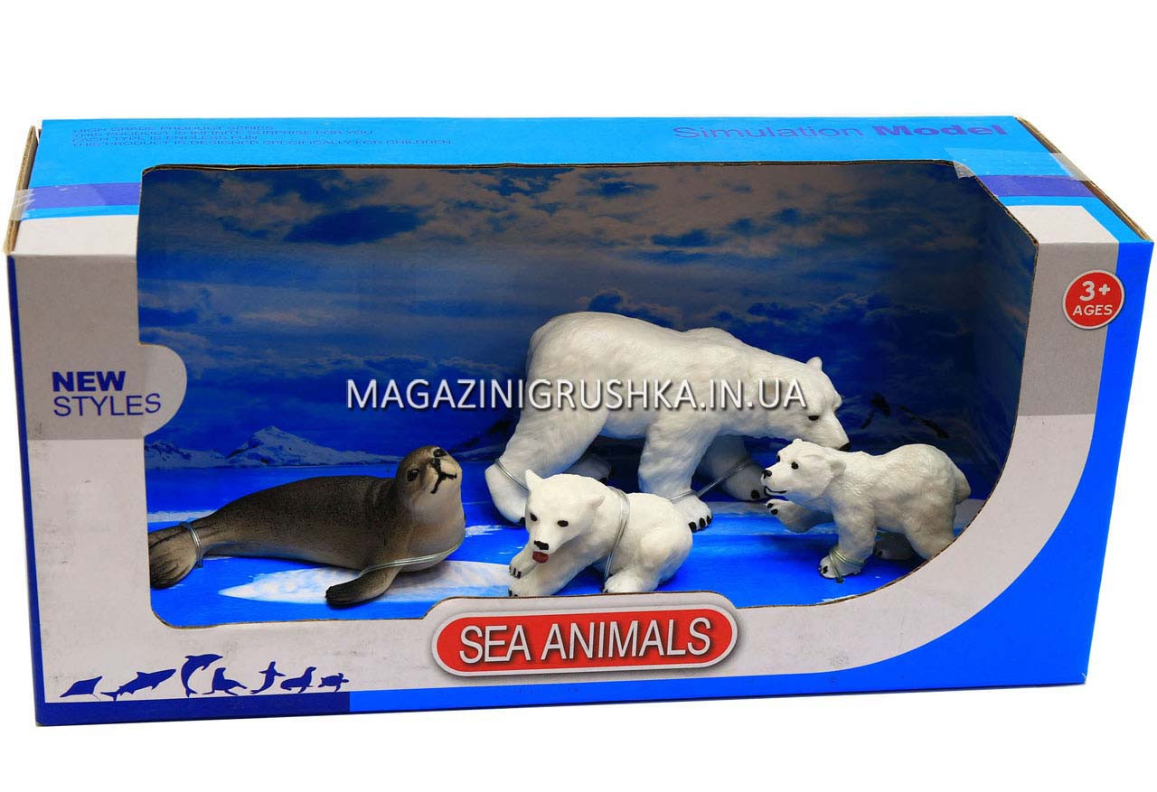 Фігурки «Морські тварини» - Білі ведмеді, морж PD127-44, фото 1