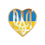 Значок серце з тзубом на тлі національного прапора., фото 2