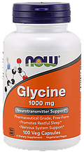 Амінокислота NOW Foods Glycine 1000 mg 100 VCaps