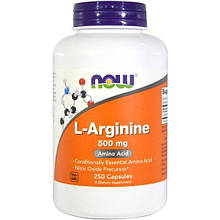 Амінокислота NOW Foods L-Arginine 500 mg 250 caps