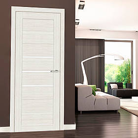 Дверне полотно Cortex Deco 06 дуб Bianco "ПО-сатин" "Оміс"