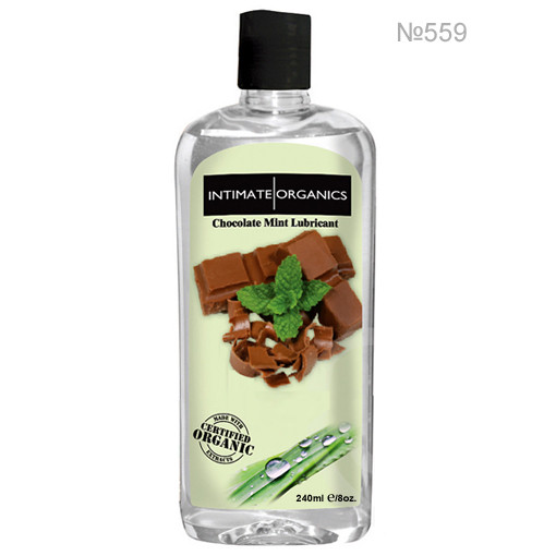 Мастило-лубрикант IntimateOrganics зі смаком шоколаду та м'яти 240 мл, фото 1