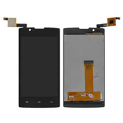 Дисплей для Fly FS401 Stratus 1, модуль у зборі (екран і сенсор), чорний, оригінал