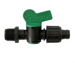 Кран стартовий для стрічки крапельного поливу. Під'єднання: Зовнішня різьба 1/2" Irtech