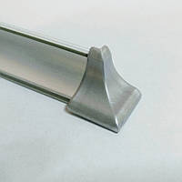 Кут зовнішній на плінтус алюмінієвий вузький 14х14 мм
