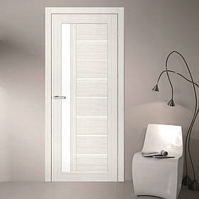 Дверне полотно Cortex Deco 09 дуб Bianco / Bianco Line "ПО-сатин" "Оміс"
