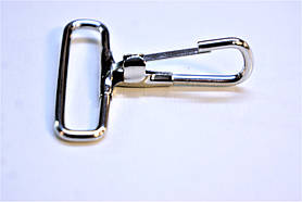 Карабін 5937 нікель 27*38*49 мм.